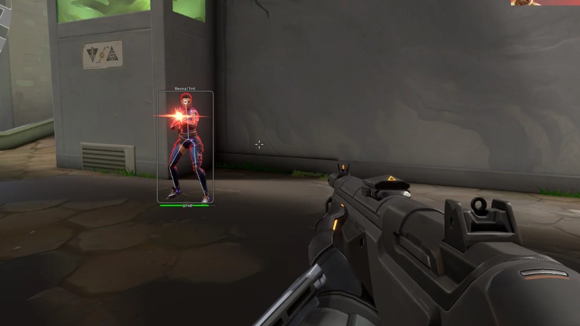 Valorant aimbot head-lock with bounding box ESP in combat